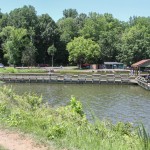 Government project by WEC: Faquier County, Virginia, for Virginia Game Commission: Lake Brittle floating concrete fishing pier - public facility