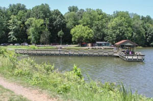 Government project by WEC: Faquier County, Virginia, for Virginia Game Commission: Lake Brittle floating concrete fishing pier - public facility