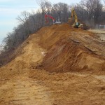 Government project: Slope stabilization by WEC, Westmoreland State Park, Virginia - during construction