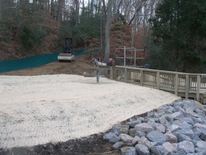 New Quarter Park, riprap and site stabilization