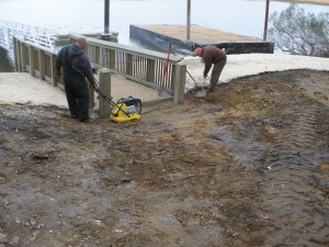 New Quarter Park, Floating gangway construction