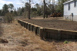 Residential retaining wall by WEC Marine