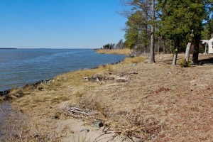 Shoreline stabilization project, private residence - before