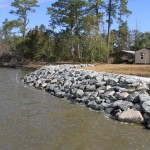 Shoreline stabilization project, riprap revetment - private residence, after