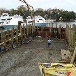 Municipal project for City of Hampton, Virginia: Sunset Creek Boat Ramp during construction.