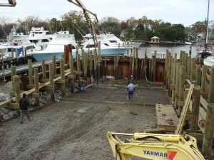 Municipal project for City of Hampton, Virginia: Sunset Creek Boat Ramp during construction.