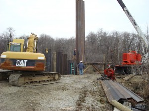 Smurfit Stone, Hopewell, Virginia - Commercial job, cutoff wall installation